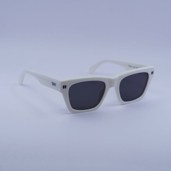 Off-White OERI13X VALDEZ 0107 Sunglasses White Square Frame, Dark Grey Lenses - Picture 1 of 10